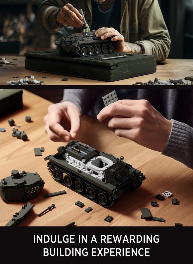 Nifeliz T34/85 Tank, WW2 Military Tank Building Set for Adults, Collectible Army Model to Build and Display, Gift Ideal for Military Fans (818 PCS, NF10270) - Image 3